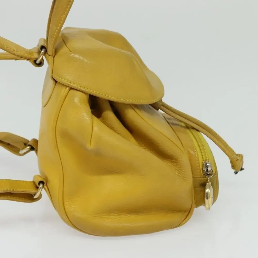Dior Leather Backpack Gold